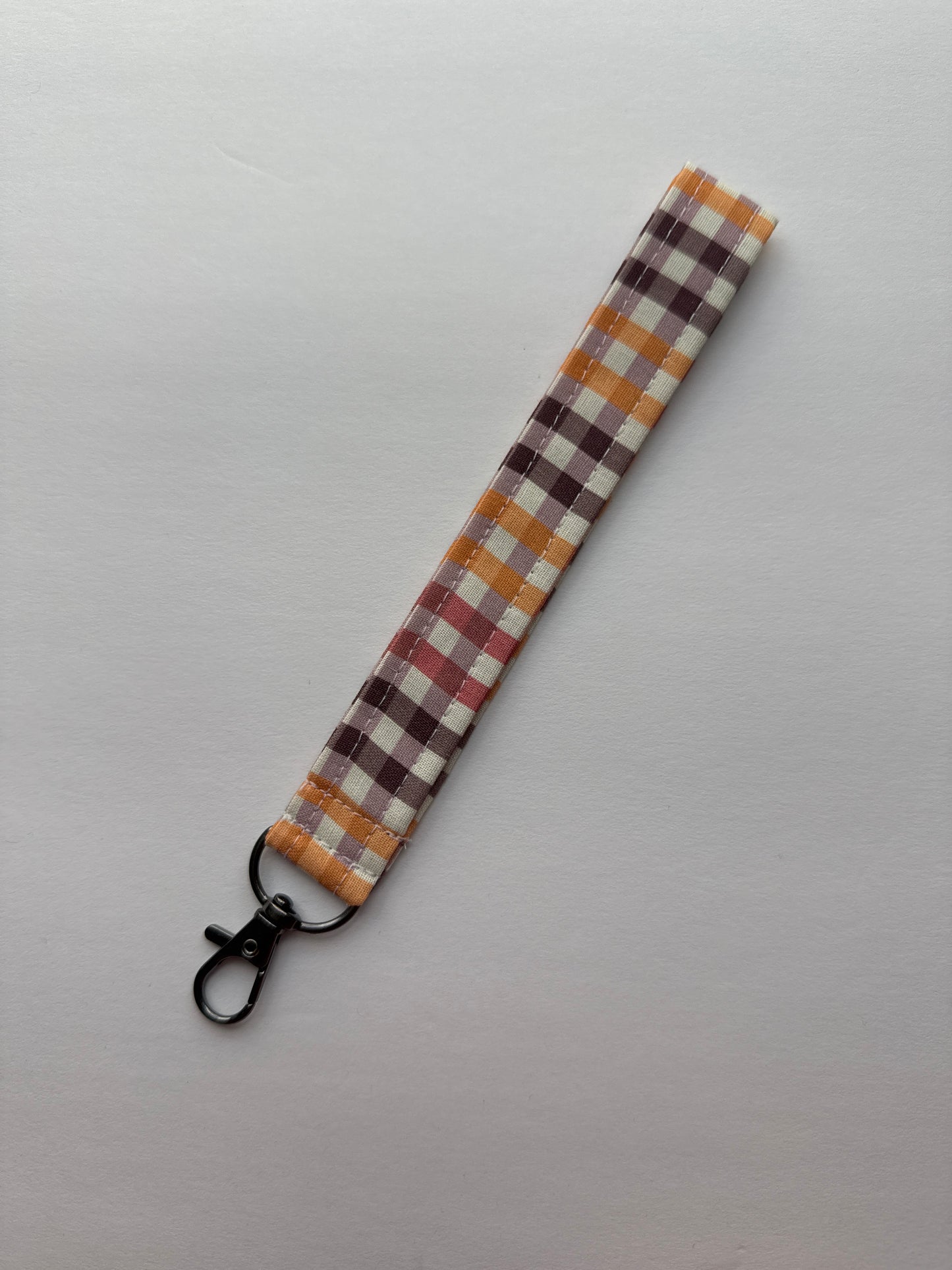 Fall Plaid Swivel Keychain