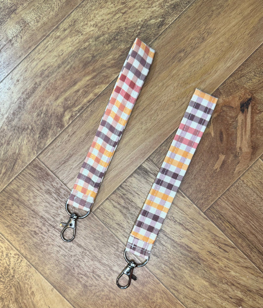 Fall Plaid Swivel Keychain