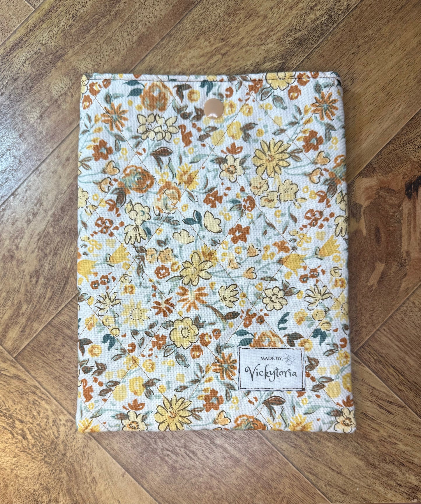Quilted Kindle/Book Sleeve - Fall Flowers