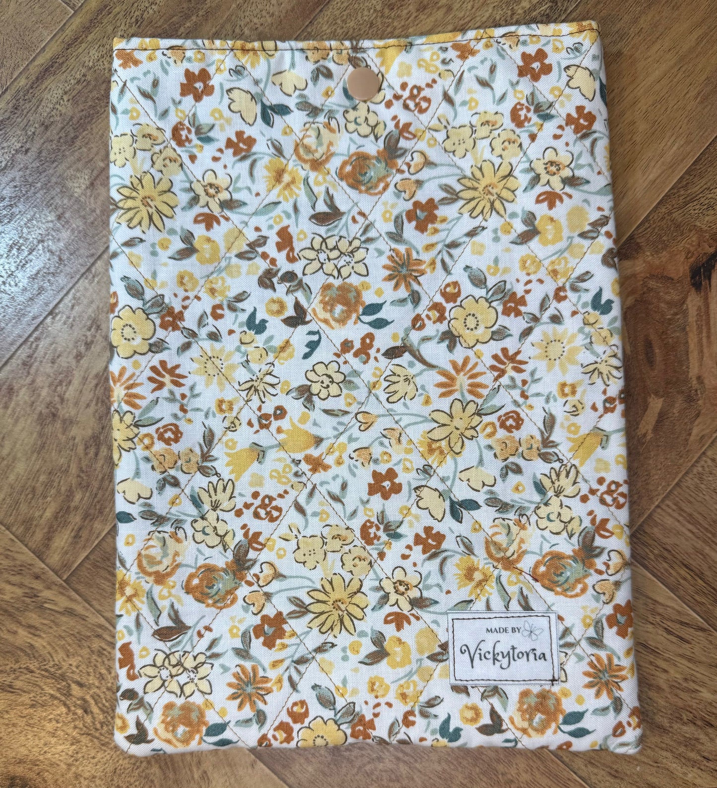 Quilted Kindle/Book Sleeve - Fall Flowers