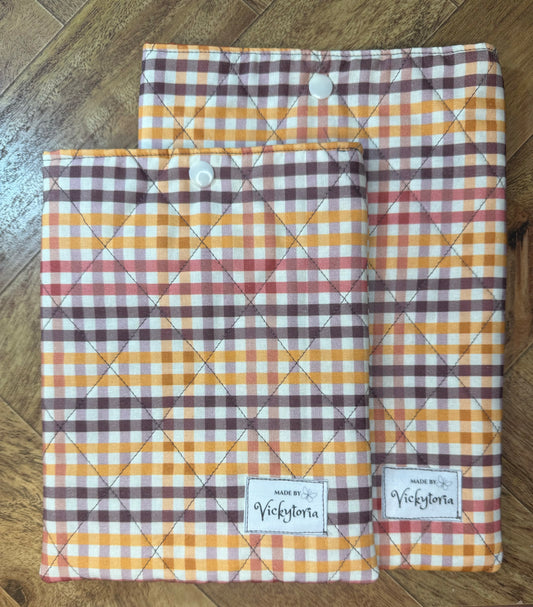 Quilted Kindle/Book Sleeve - Fall Plaid