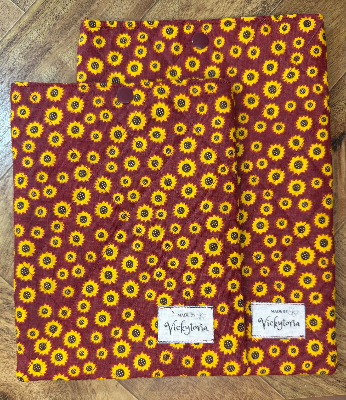 Quilted Kindle/Book Sleeve - Sunflowers